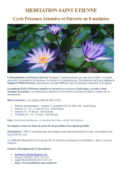 MEDITATION SAINT ETIENNE PAO 20241